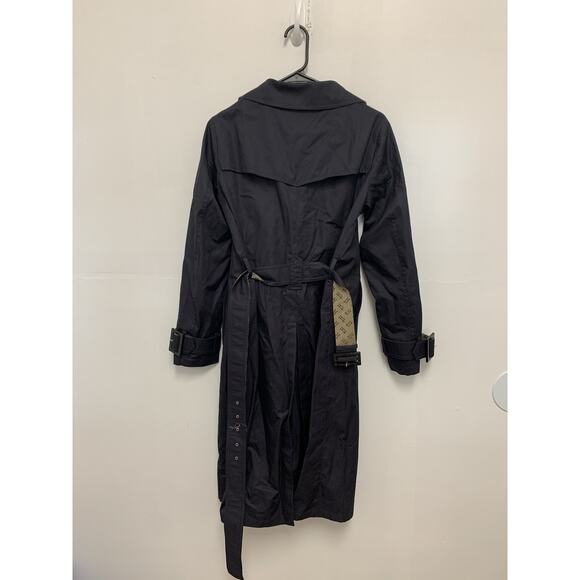 HERNO Rain Collection Laminar Size 44 Double Breast Trench Coat Navy Italy - Picture 4 of 7